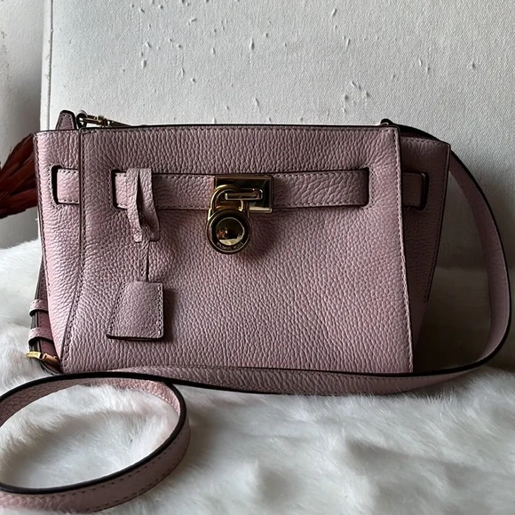 Michael Kors Hamilton Small Crossbody Woman's Travel Messenger Leather Bag Purse - Picture 3 of 15